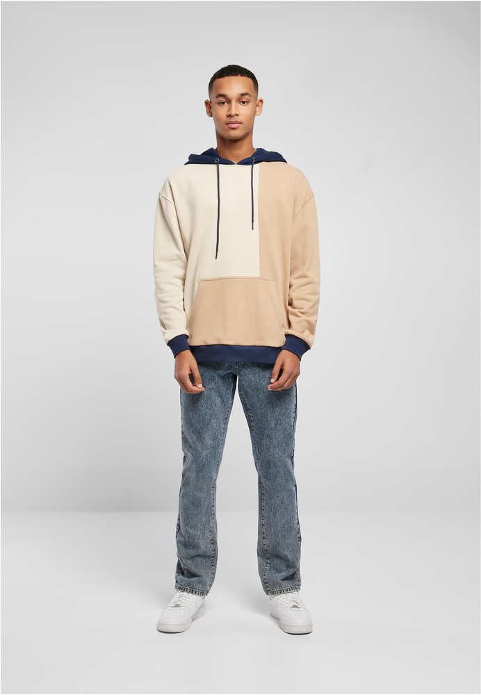 UrbanClassicsSweatshirtOversizedColorBlockHoodySoftseagrassUnionbeige-3XL