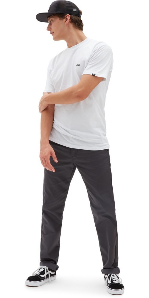 VansHerrenT-ShirtMnLeftChestLogoTeeWhiteBlack-L