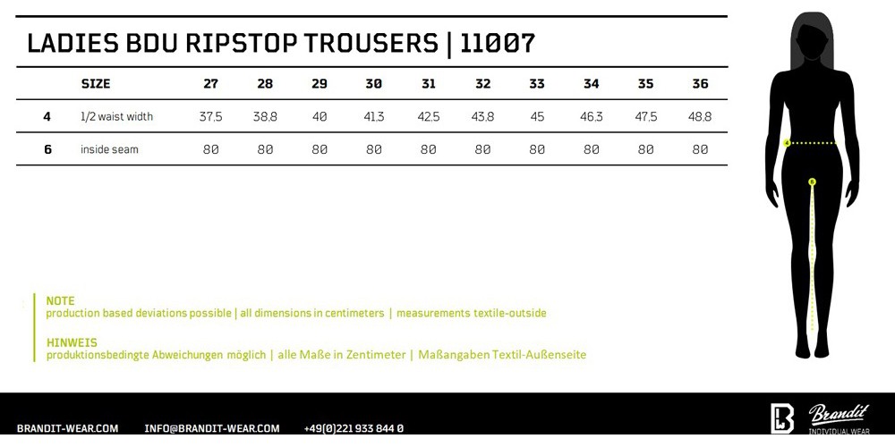 BranditWomenLadiesBDURipstopTrouserDarkcamo-26