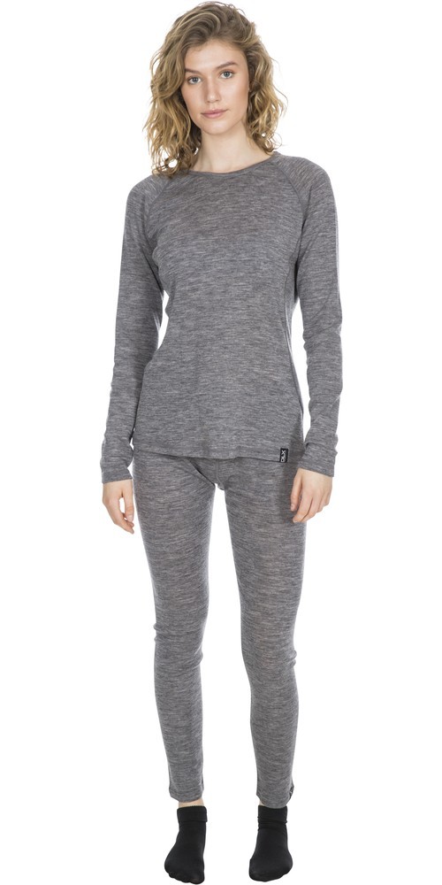 DLXDamenFunktionsunterwscheLibra-FemaleDlxMerinoBaseLayerTopDarkGreyMarl