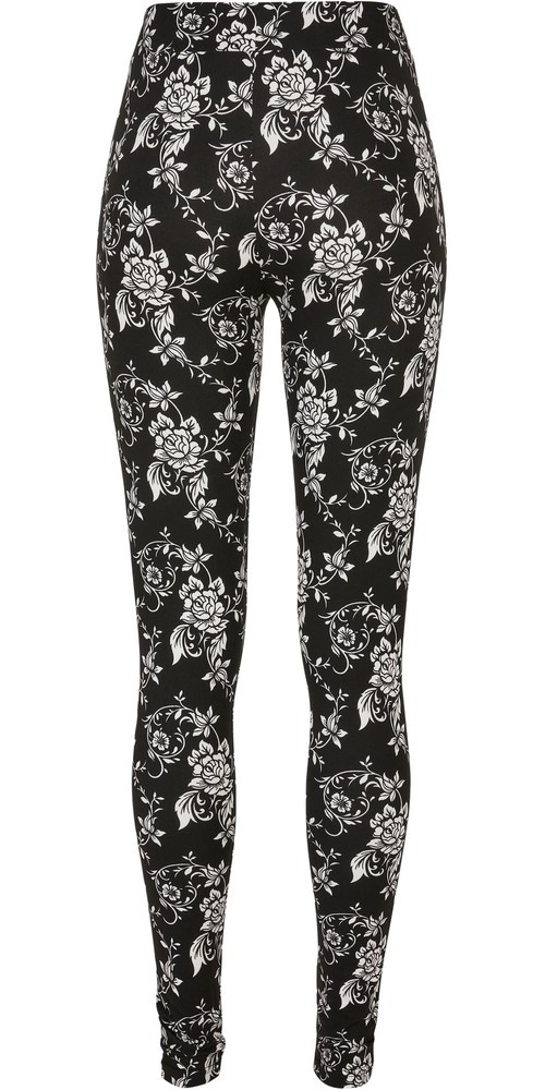 UrbanClassicsDamenLadiesSoftAopLeggingsBlackrose-3XL