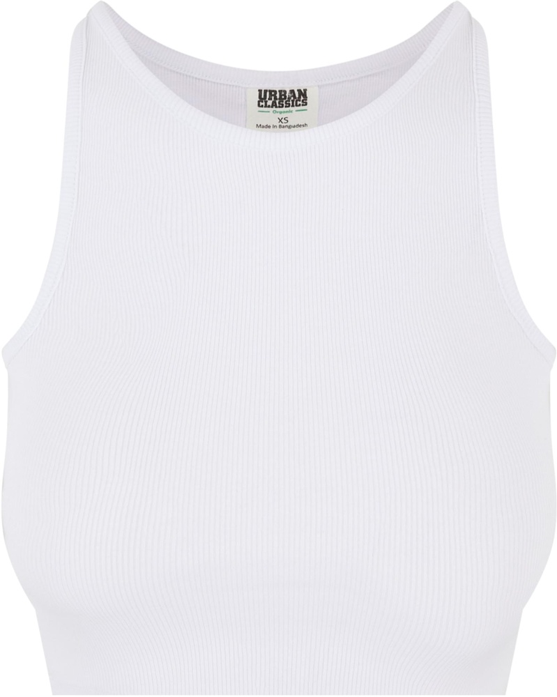UrbanClassicsDamenLadiesOrganicCroppedRibTop2-PackTB6185AWhiteBlack-3XL