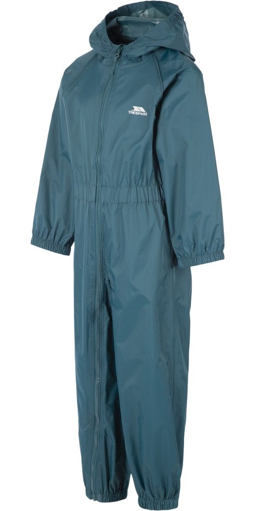 TrespassKinderRegensetButton-ChildsUnisexRainSuitTeal-23