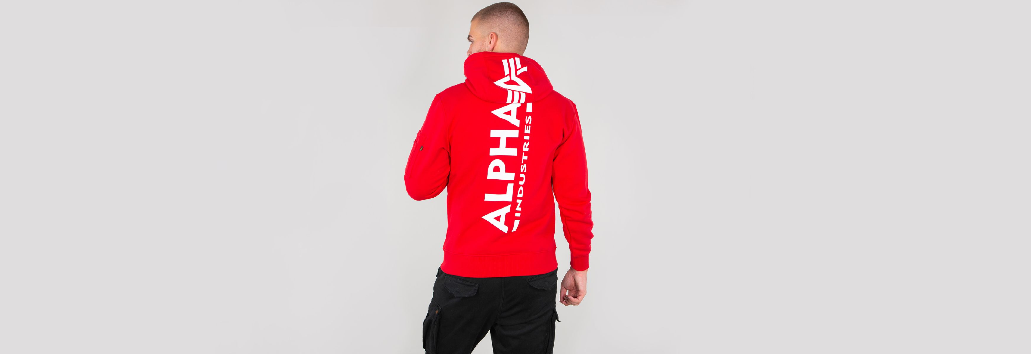 AlphaIndustriesBackPrintHoodyHoodiesSweatshirtsSpeedRed-XXL