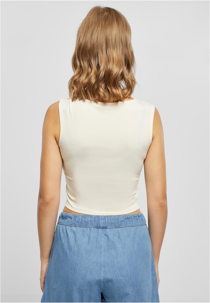 UrbanClassicsDamenLadiesShortCorsageTopWhitesand-3XL