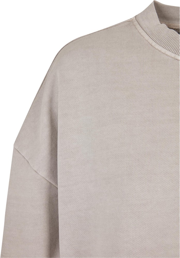 UrbanClassicsDamenSweatshirtLadiesHeavyTerryGarmentDyeCrewneckWarmgrey-3XL