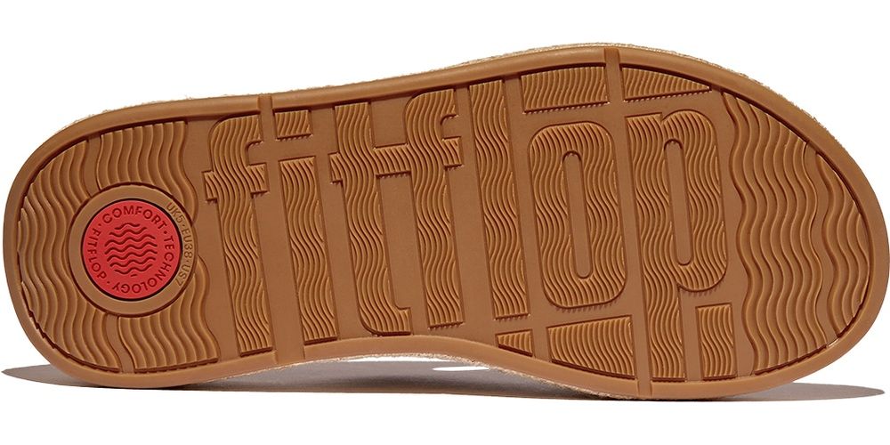 FitFlopDamenSandalenF-ModeEspadrilleLeatherFlatformCrossSlidesIV5Platino-36