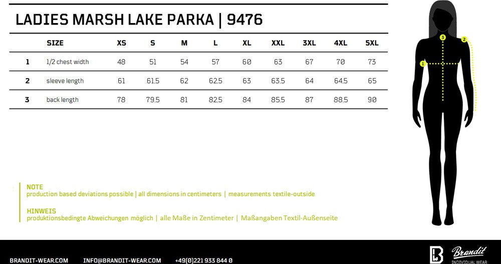 BranditWomenJackeLadiesMarshLakeParkaBlack-XS