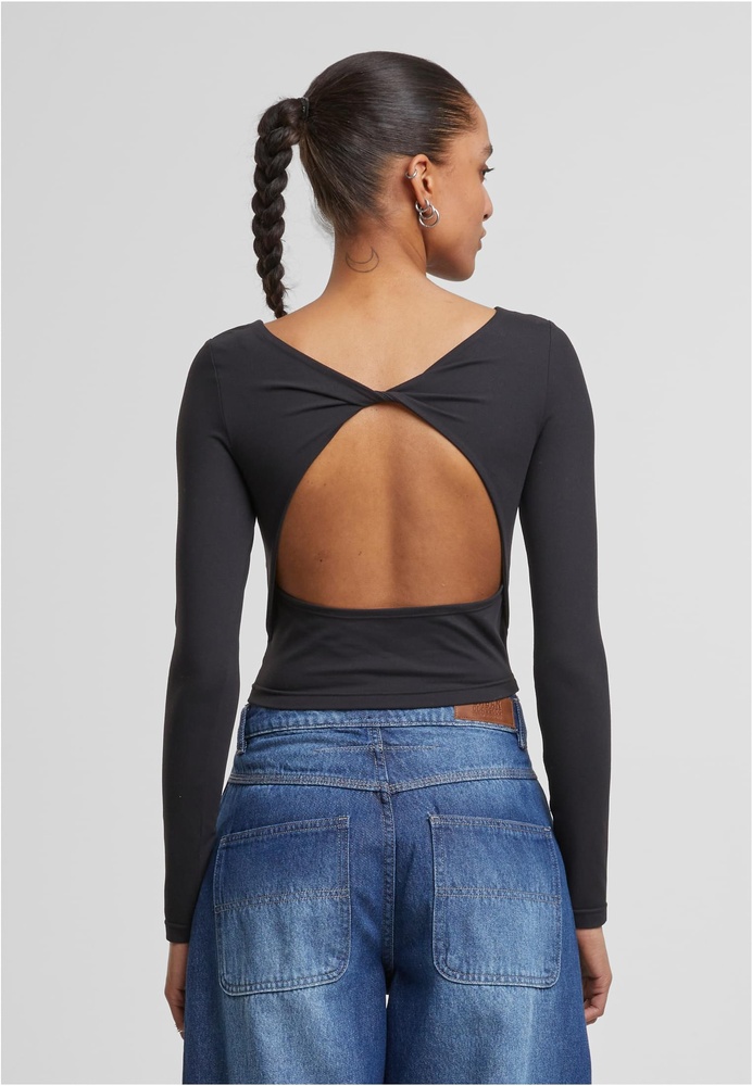 UrbanClassicsDamenLadiesSlimFitLongsleeveTB7721Black-L