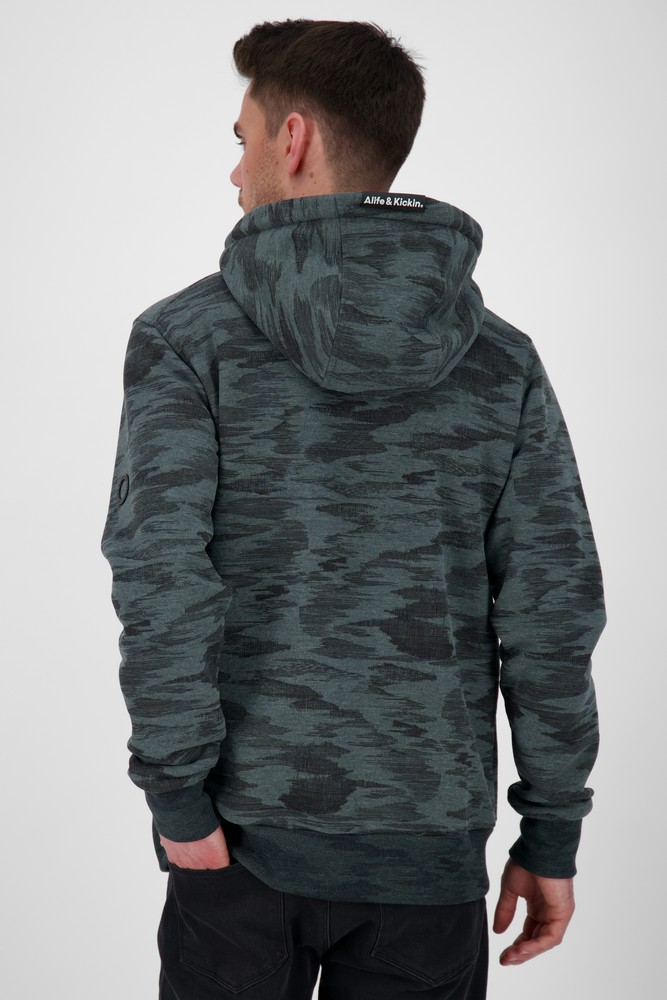 AlifeKickinTrasherAKBSweatjacketDarkForestMelange-2XL