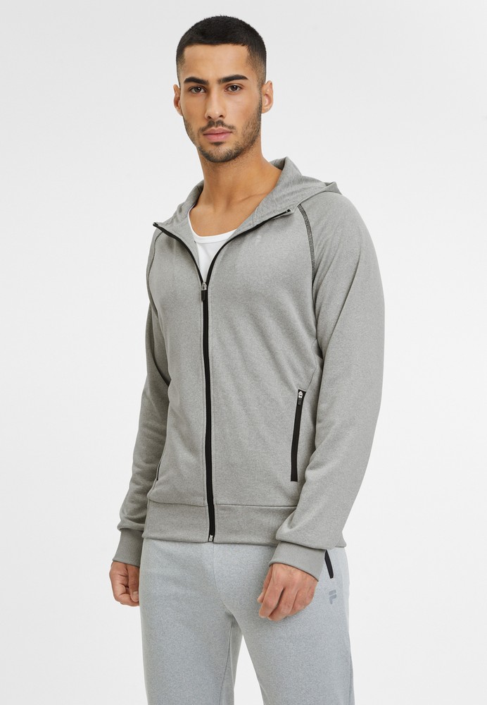 FilaKapuzenpulloverLageSlimJacketLightGreyMelange