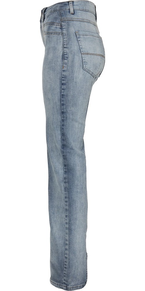 UrbanClassicsDamenLadiesHighWaistStraightSlitDenimPantsTintedlightbluewashed