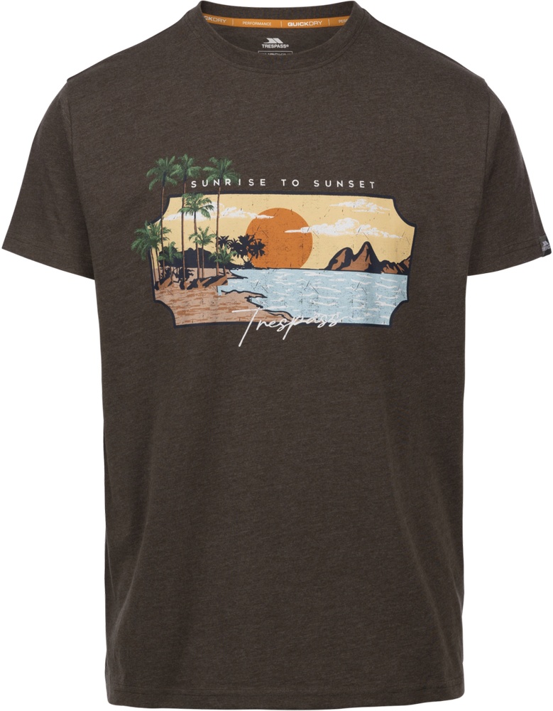 TrespassT-ShirtPendlaCasualPrintedTshirtPeatMarl-S