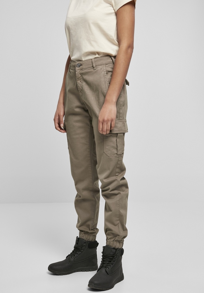 UrbanClassicsDamenHoseLadiesHighWaistCargoPantsSofttaupe-26