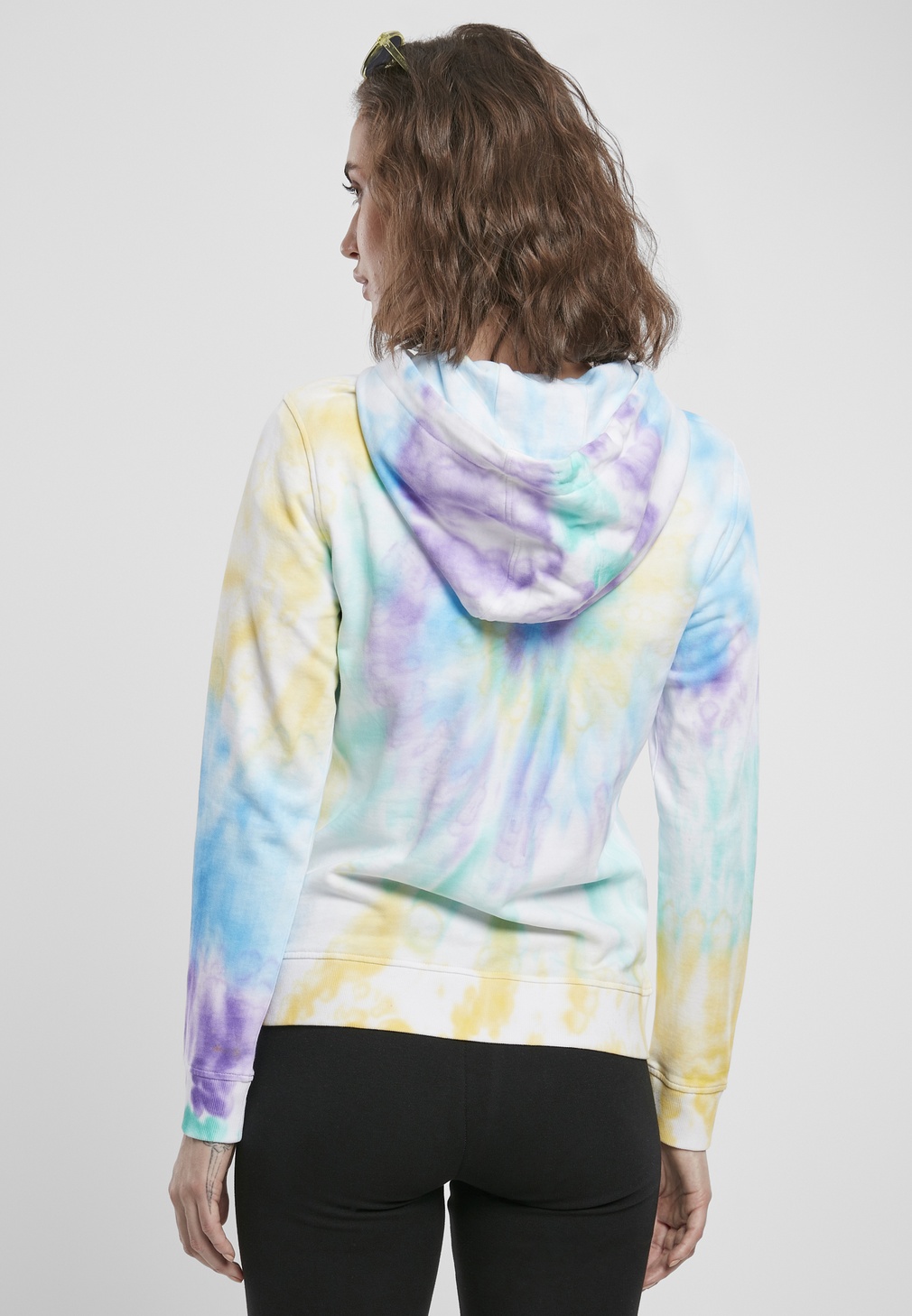 UrbanClassicsDamenHoodieLadiesTieDyeHoodyBlack