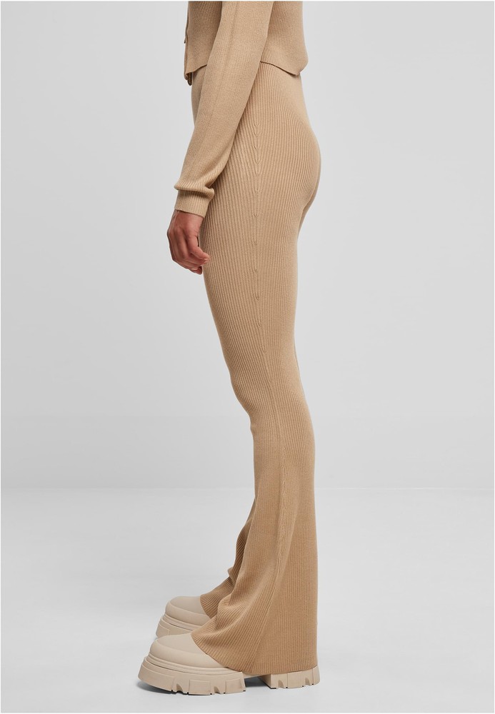 UrbanClassicsDamenLadiesRibKnitBootcutLeggingsUnionbeige-3XL