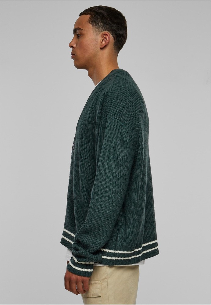 UrbanClassicsStrickjackeSportyBoxyCardiganBottlegreen-3XL