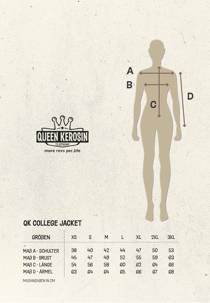 QueenKerosinDamenCollegeRaglanSweatJackeQueenOfLibertyQKU44004