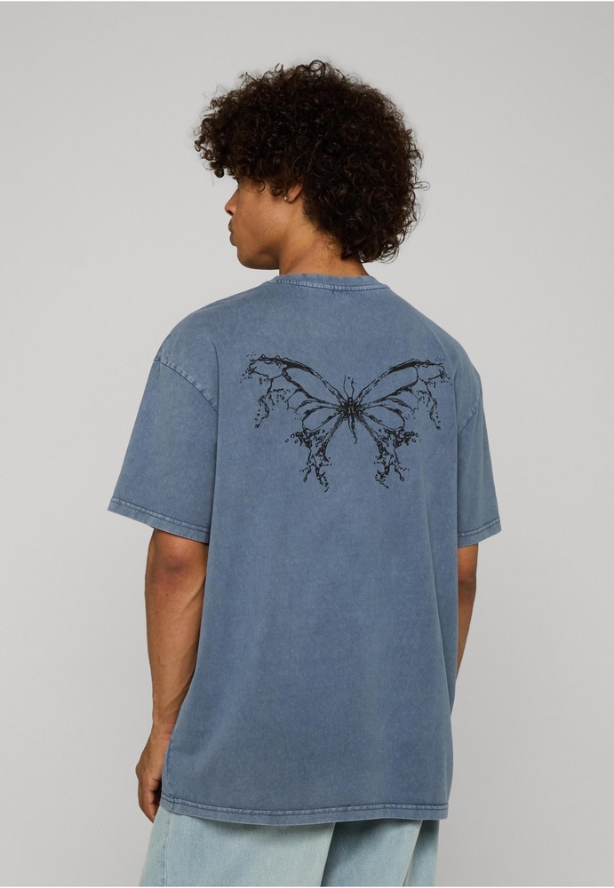 LostYouthT-ShirtLyAcidWashedTeeButterflyV3LY211Vintageblue-3XL