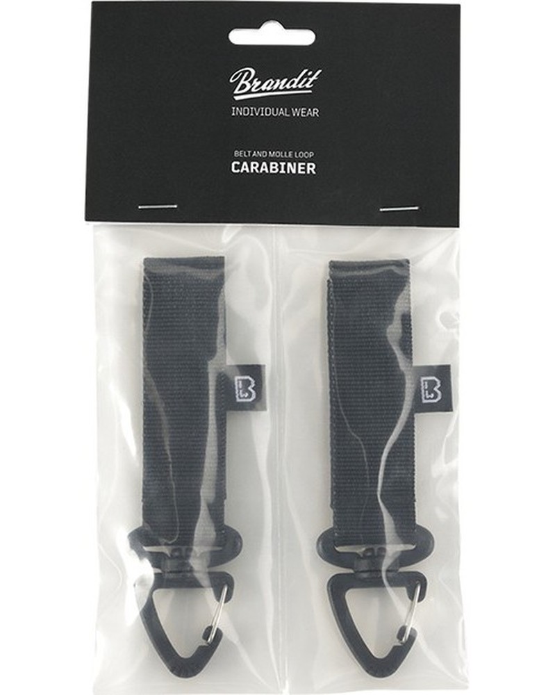 BranditHerrenBefestigungBeltandMolleLoopCarabiner2PackBlack