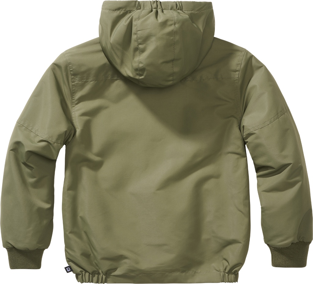 BranditKinderJackeKidsWindbreakerFrontzipOlive