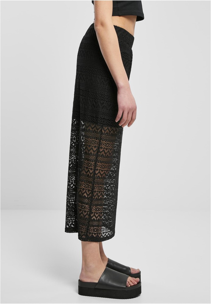 UrbanClassicsDamenLadiesStretchCrochetLaceMidiSkirt