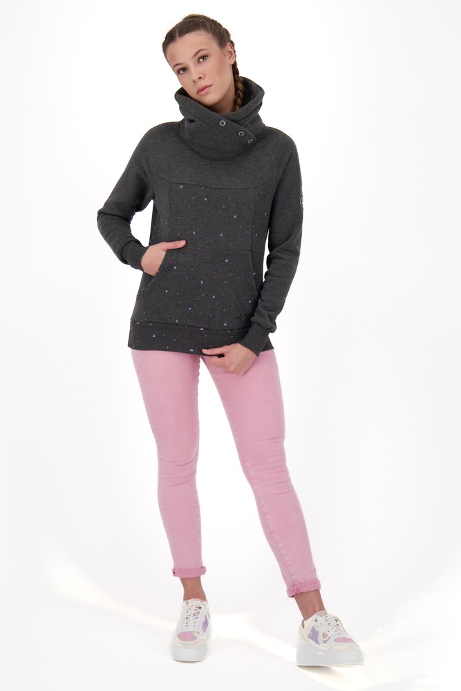 AlifeKickinDamenVioletAKBSweatMoonlessMelange-2XL