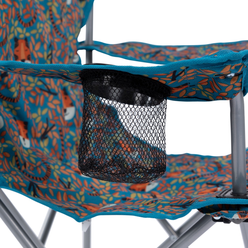 TrespassKinderWanderzubehrJoejoe-KidsCampingChairTealTigerPrint