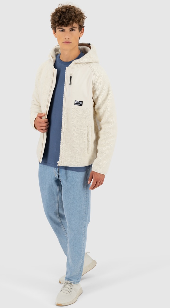 AlifeKickinSweatjackeHaraldAKGTeddyHoodedSweatJacket31039-9999Chalk-L