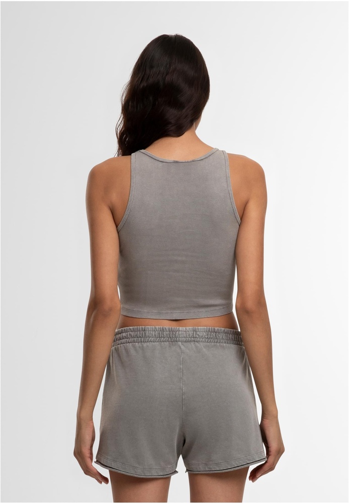 UrbanClassicsDamenT-ShirtLadiesWashedRibJerseyCroppedTopTB7482