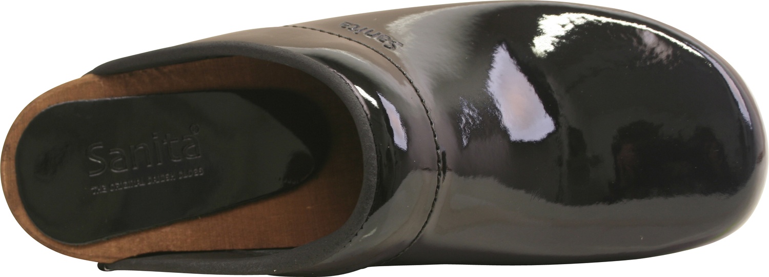 SanitaDamenOffenerClogWood-ClassicPatOpenBlack