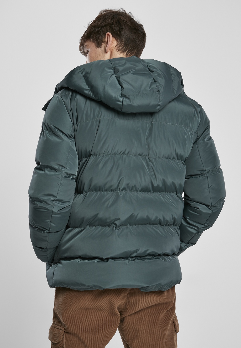 UrbanClassicsJackeHoodedPufferJacketBottlegreen-L