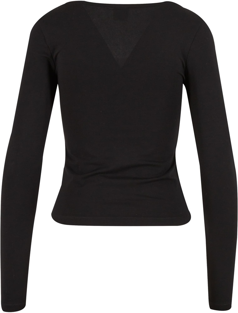 UrbanClassicsDamenLadiesWideNeckLongsleeveTB7162Black-3XL