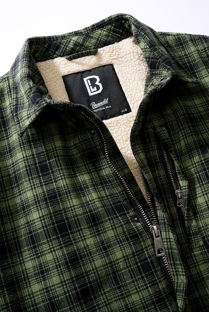 BranditFleecejackeClassicSherpaJacket3190Oliv-Black-S