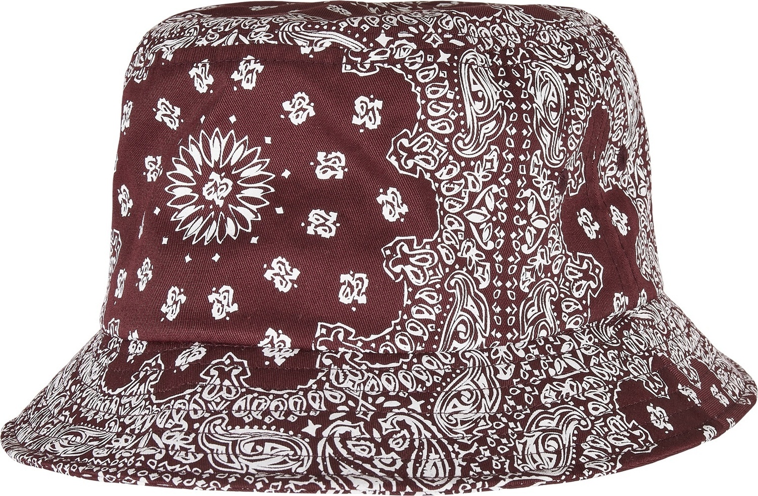 FlexfitHutBandanaPrintBucketHatCherryWhite