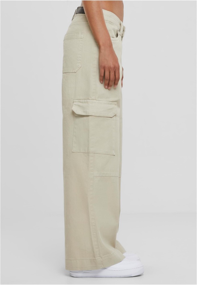 UrbanClassicsDamenJeansLadiesLowWaistCargoDenim