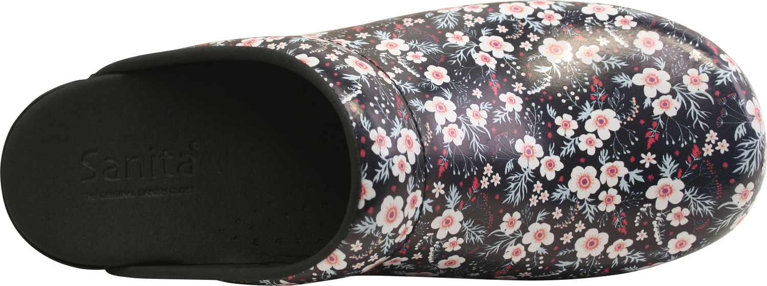 SanitaDamenOffenerClogOriginal-IsalenaOpenBlackWhite