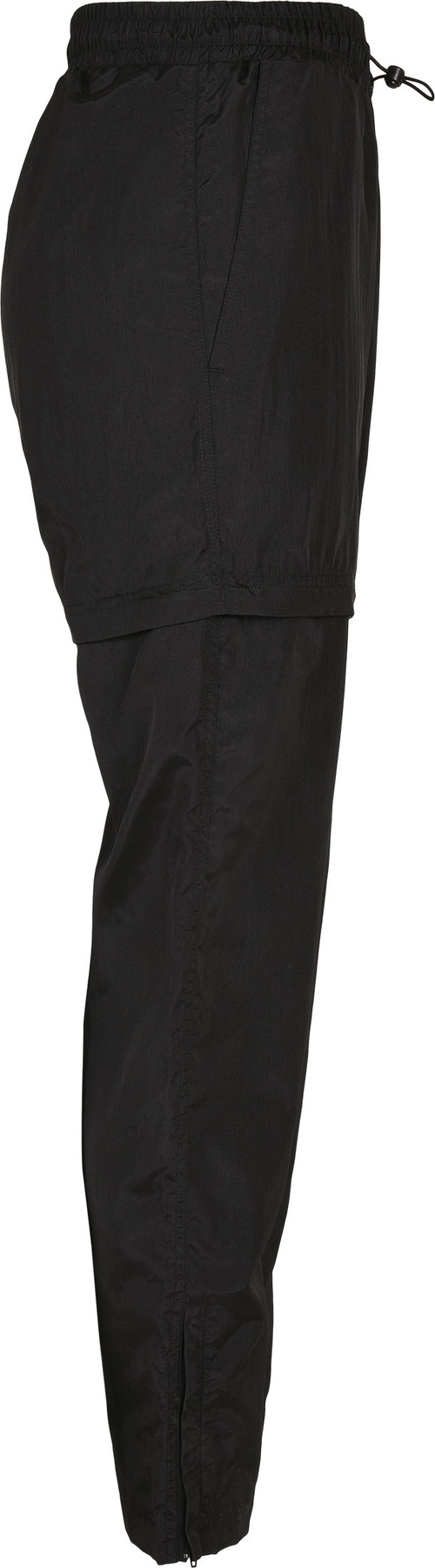 UrbanClassicsDamenTrainingshoseLadiesShinyCrinkleNylonZipPantsBlack