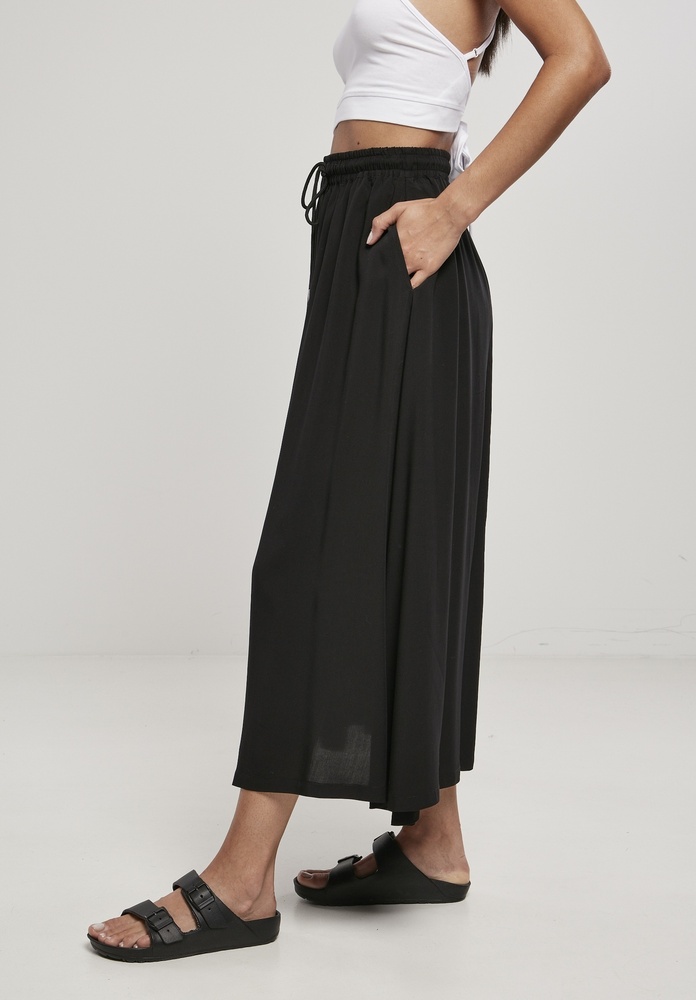 UrbanClassicsDamenRockLadiesViscoseMidiSkirtBlack-3XL