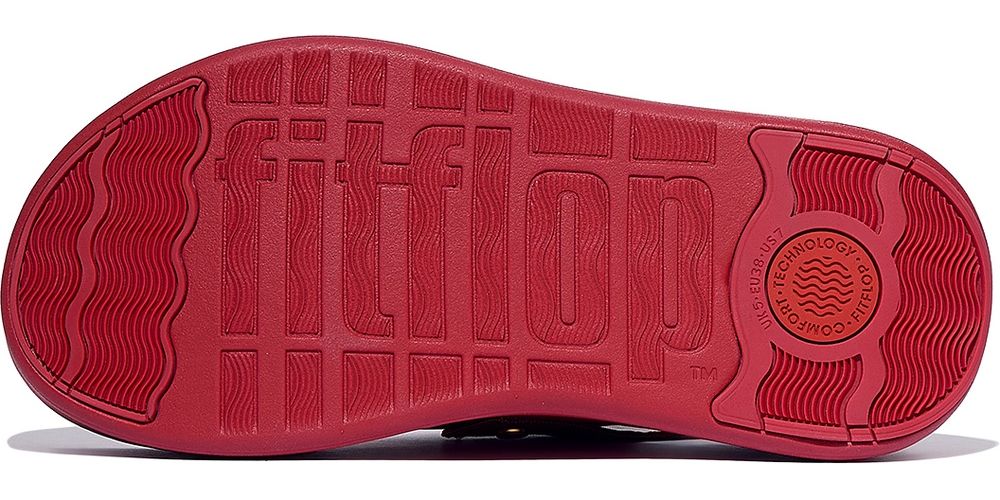 FitFlopDamenSandalenF-ModeXRoksandaLeatherWebbingSandalsIY5CrimsonTan-38