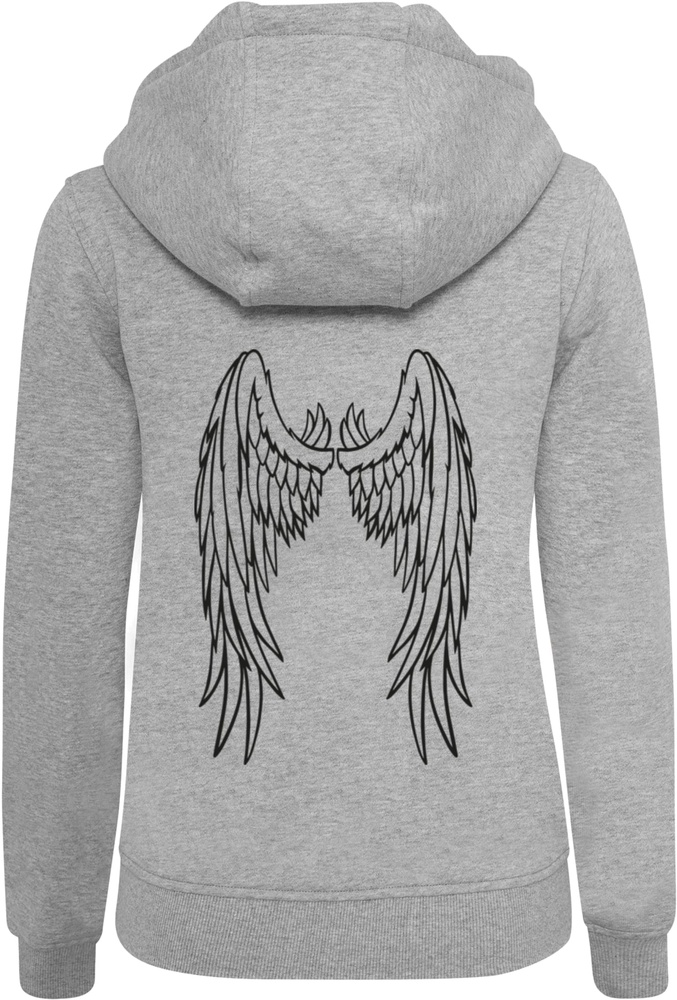 MissTeeDamenAngelWingsHoodyMST058HeatherGrey-3XL