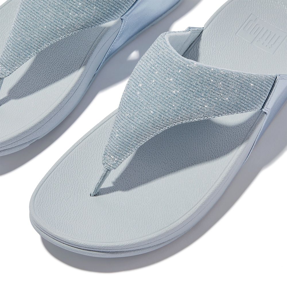 FitFlopDamenFlipFlopsLuluShimmerluxToe-PostSandalsFZ7QuietBlue-36