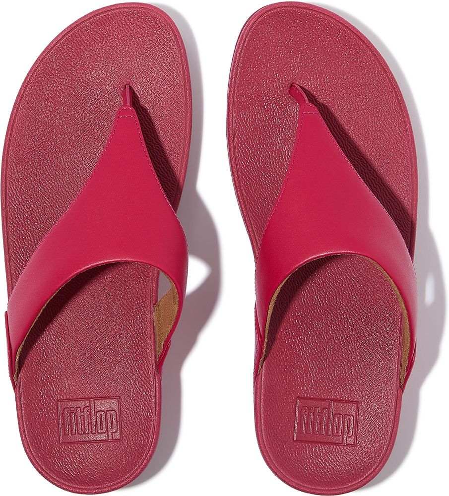 FitFlopDamenFlipFlopsLuluLeatherToepostI88Redberry-36