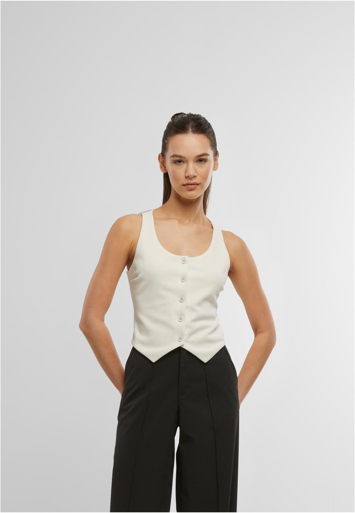 UrbanClassicsDamenT-ShirtLadiesJerseyVestTB7701Offwhite-L