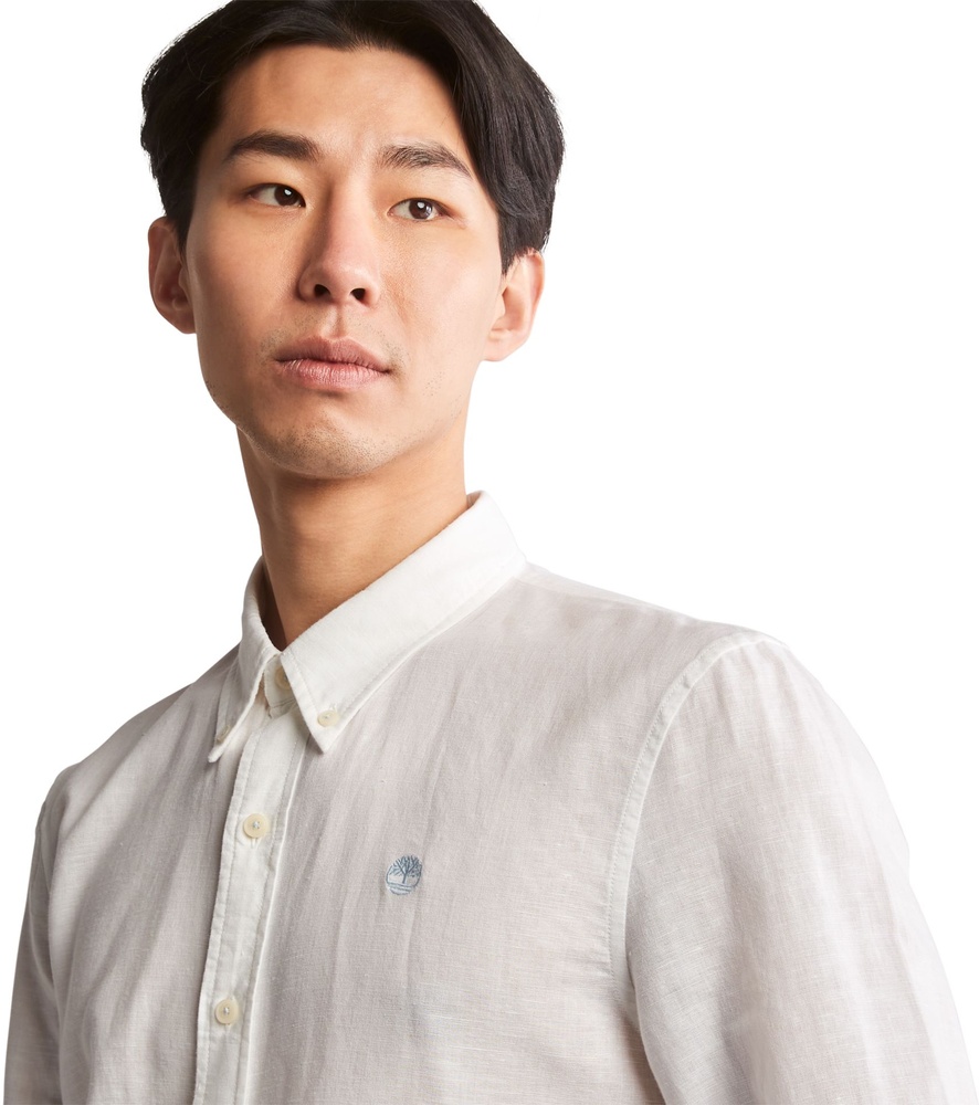 TimberlandLovellLakeTFOCottonLinenLongSleeveShirt0A2DR9White-L