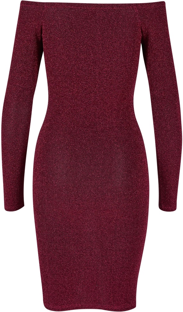 UrbanClassicsDamenLadiesOffShoulderLongsleeveGlitterDressTB6144