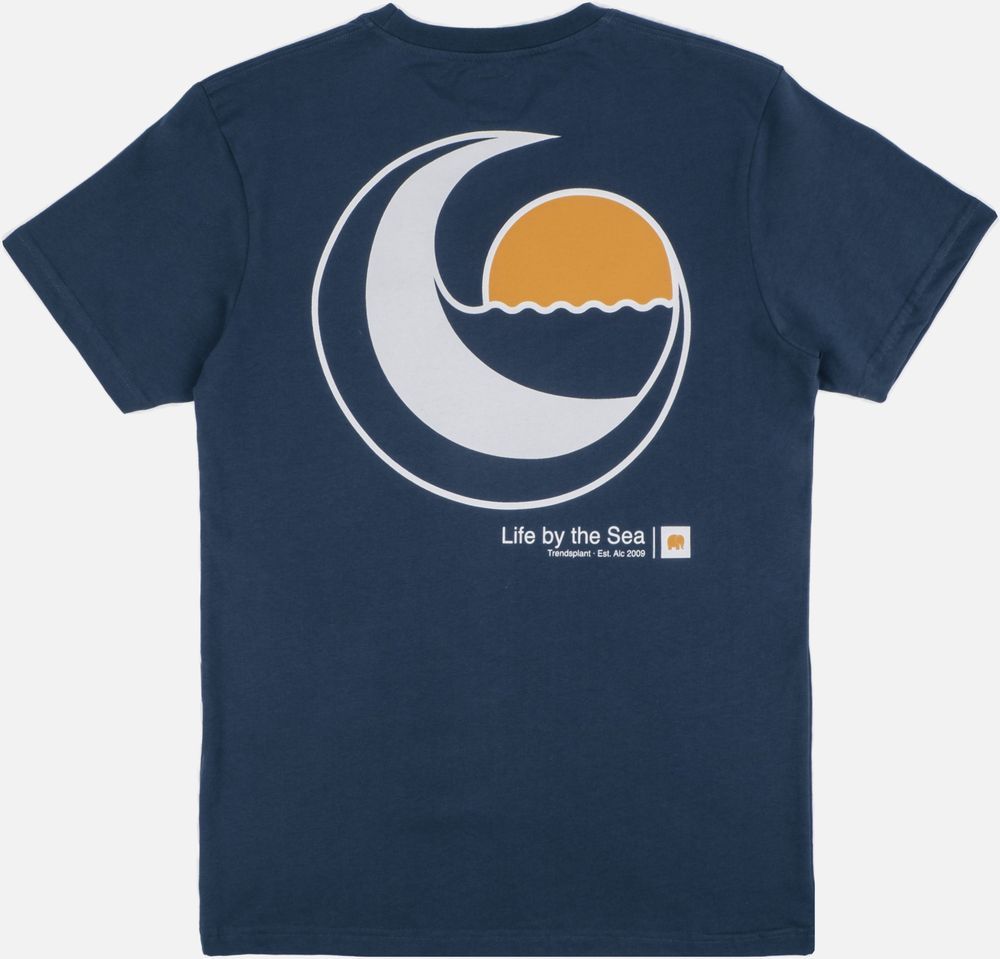TrendsplantT-ShirtLifeByTheSeaVOrganicT-ShirtNavy