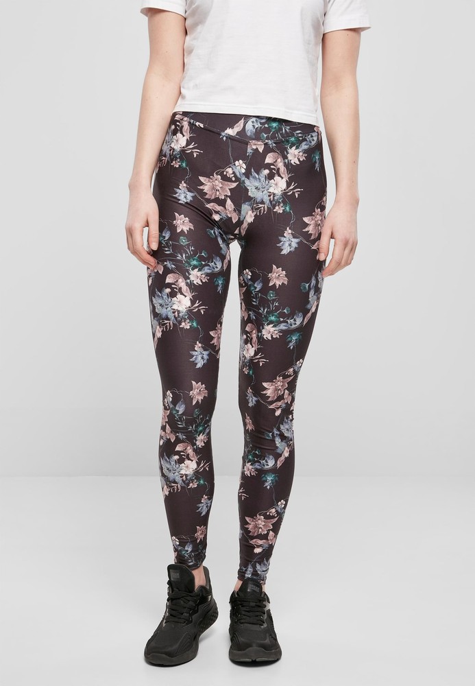 UrbanClassicsDamenLadiesSoftAOPLeggingsBlacksoftflower-3XL