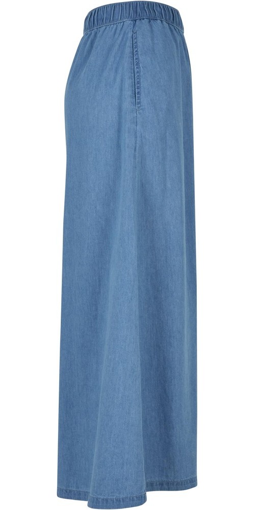 UrbanClassicsDamenJeansrockLadiesLongWideLightDenimSkirt