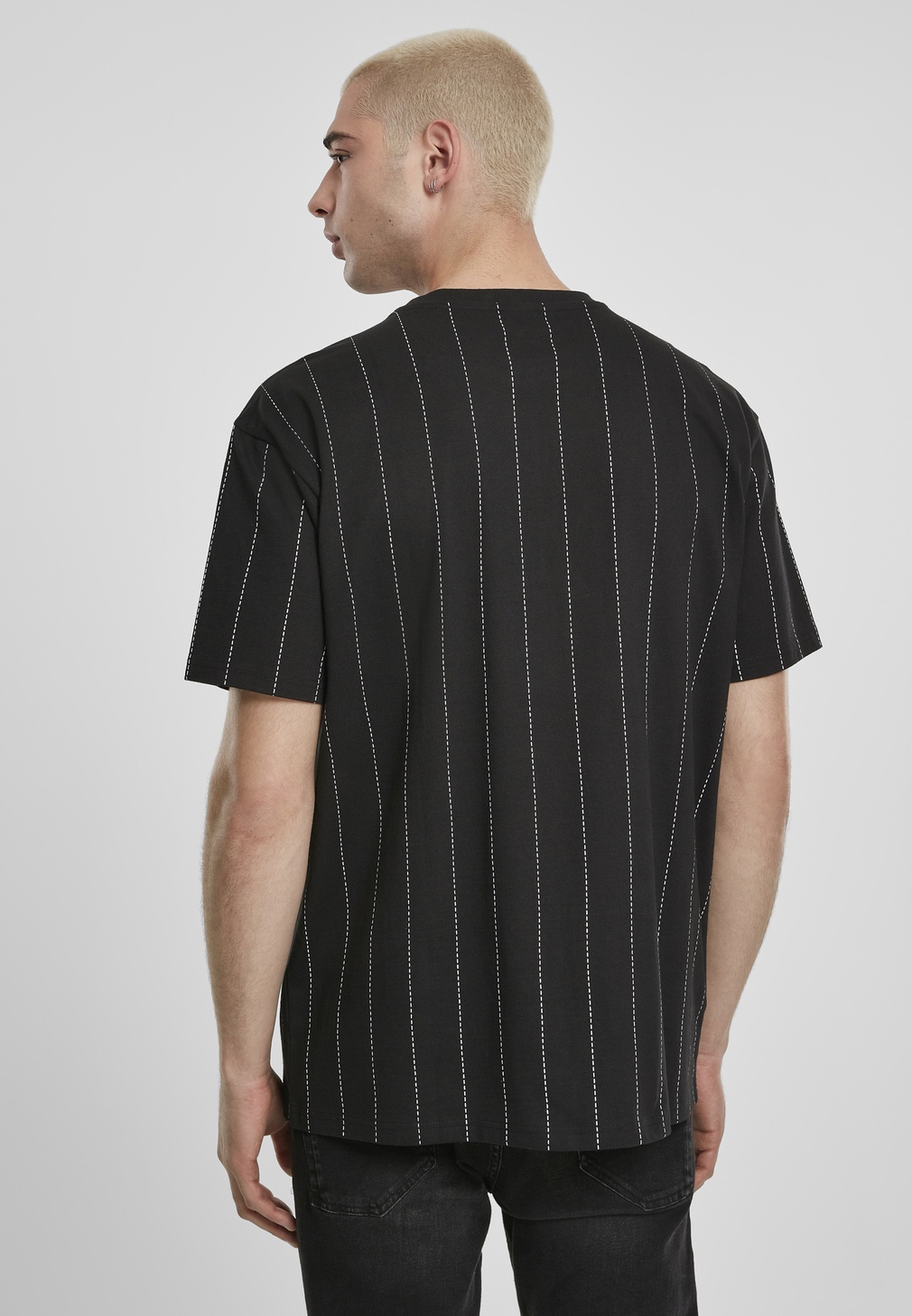 UrbanClassicsT-ShirtOversizedPinstripeTeeBlack
